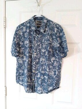 Vtg 90s St Johns Bay Outfitters Hawaiian Camp Shirt Men’s Med Floral Button Up